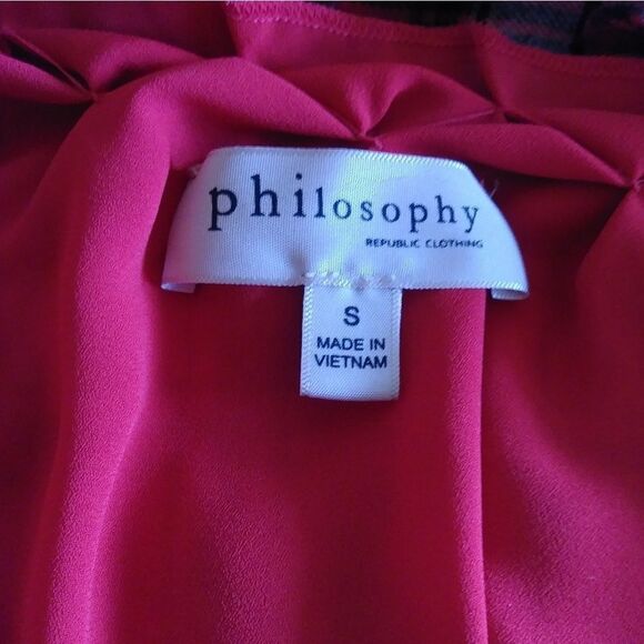 Philosophy Bright Red Braided Sleeveless Blouse - Picture 4 of 4